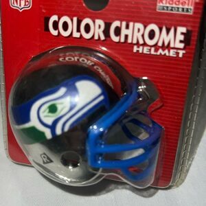 NFL SEATTLE SEAHAWKS MINIATURE HELMET (Riddell Color Chrome) NEW